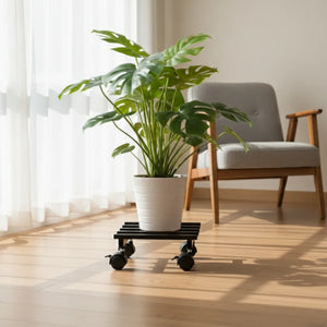 Small Plant Stand with Wheels