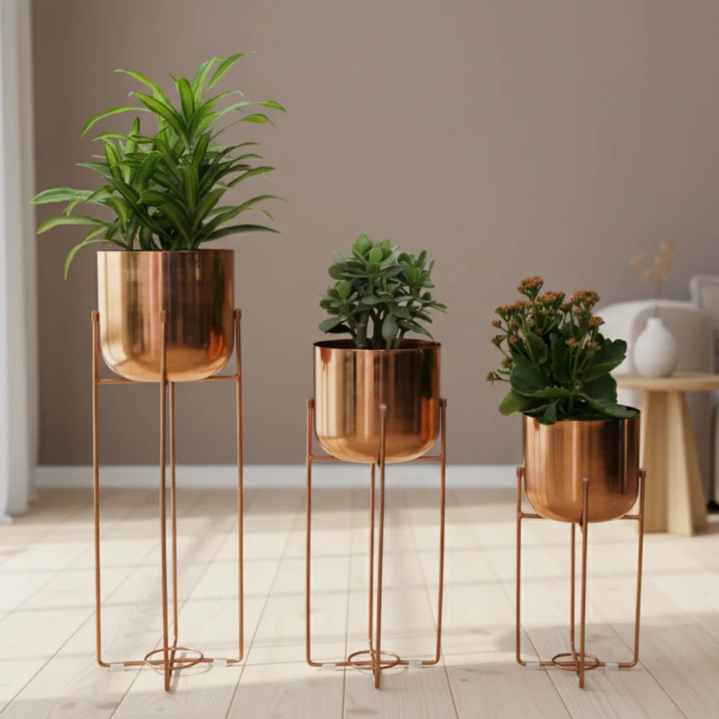 Metal Planters with Stands
