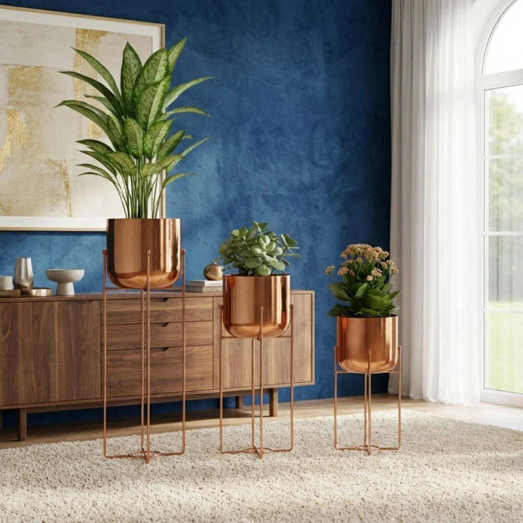 Metal Planters with Stands
