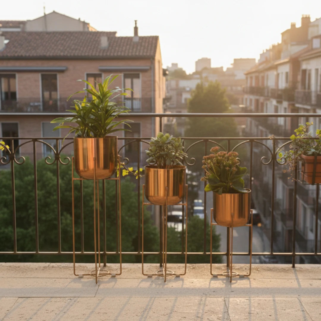 Metal Planters with Stands