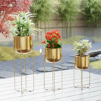 Metal Planters with Stands