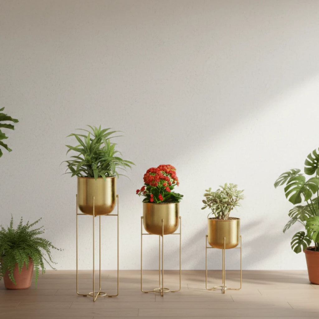Metal Planters with Stands