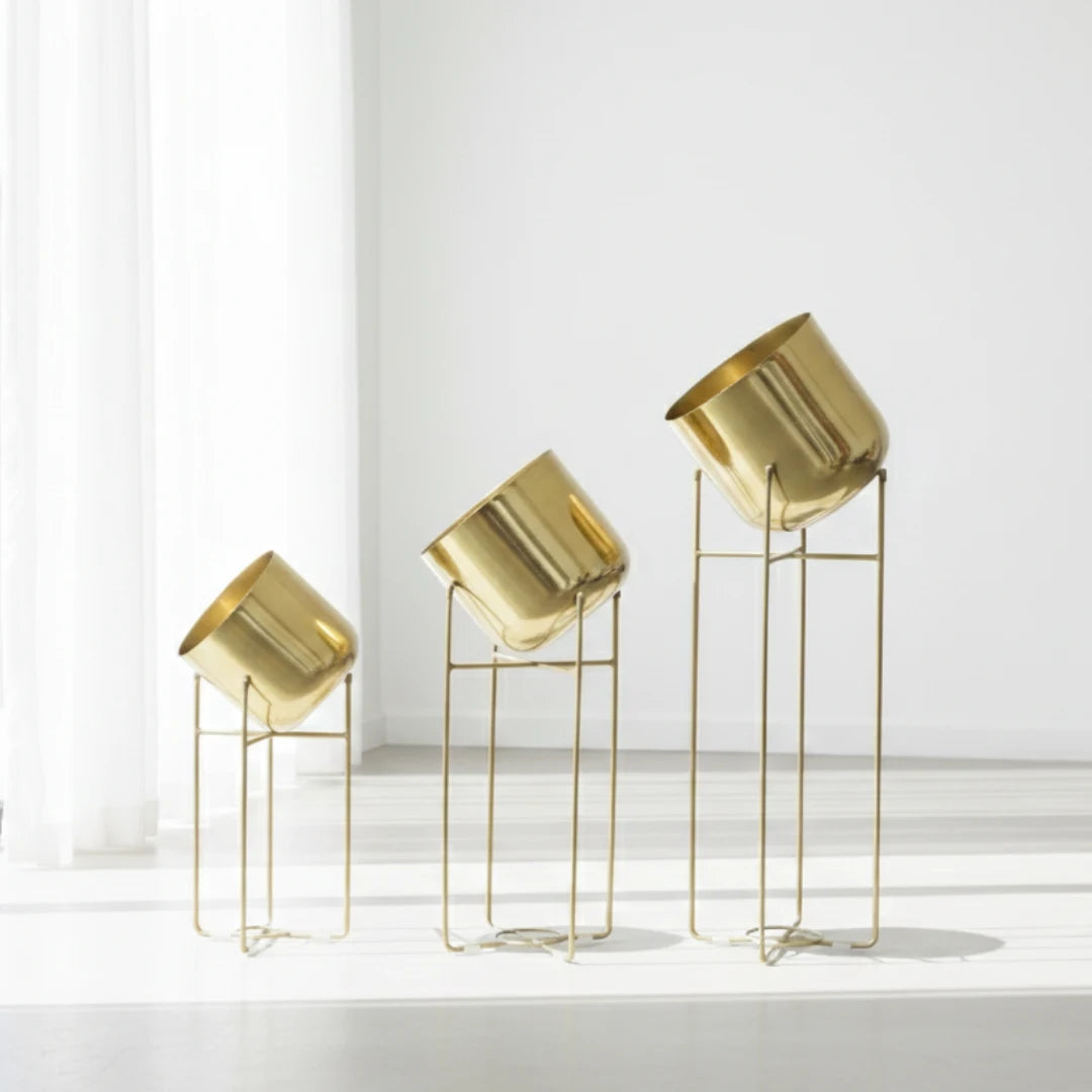 Metal Planters with Stands