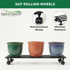 Long Plant Stand with Wheels