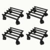 set of 4 Plant Stand with Wheels