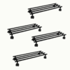 Set of 4 Heavy Duty Plant Stand with Wheels